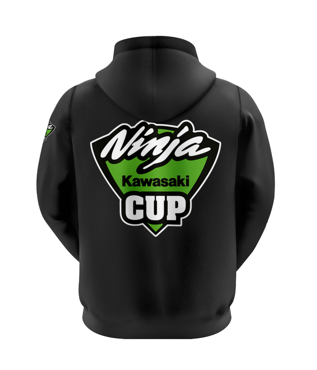 Kawasaki Ninja Cup Motorcu Kapşonlu Polar Sweatshirt