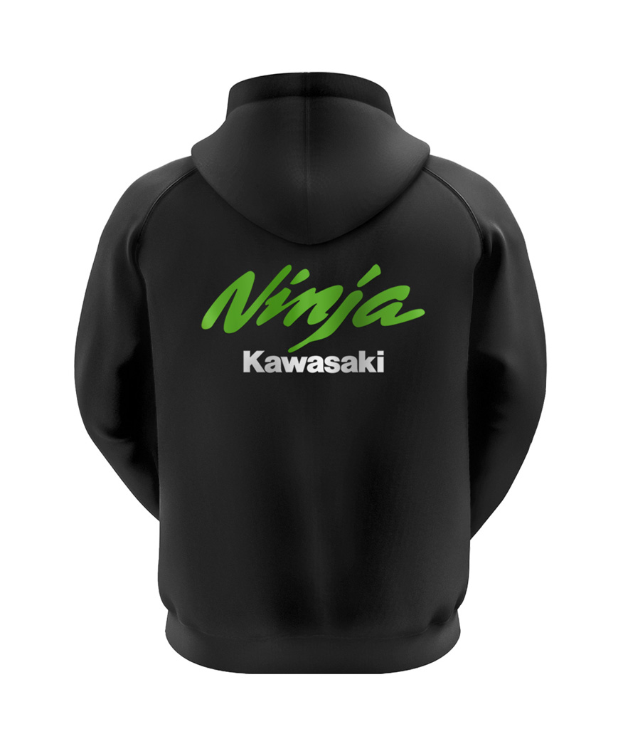 Kawasaki Ninja Motorcu Kapşonlu Polar Sweatshirt