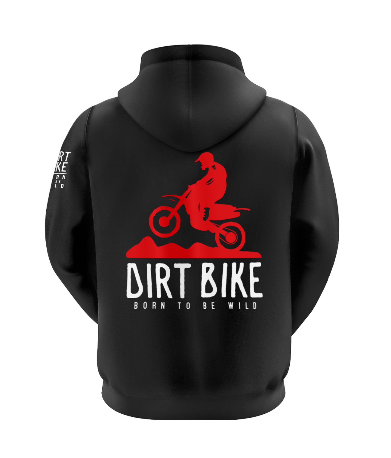 Dirt Bike Motorcu Kapşonlu Polar Sweatshirt