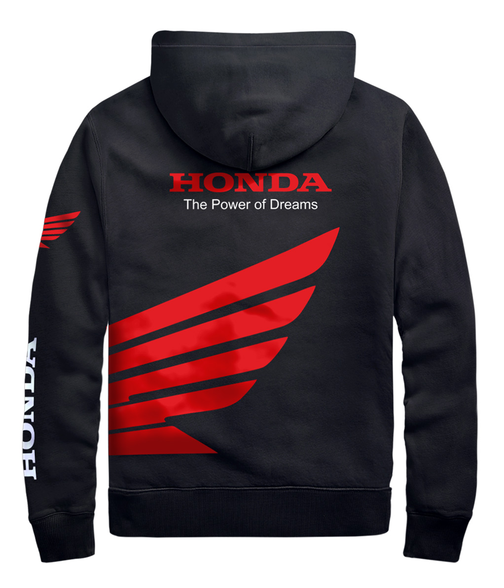 Honda - The Power Of Dreams Motorcu Kapşonlu Polar Sweatshirt